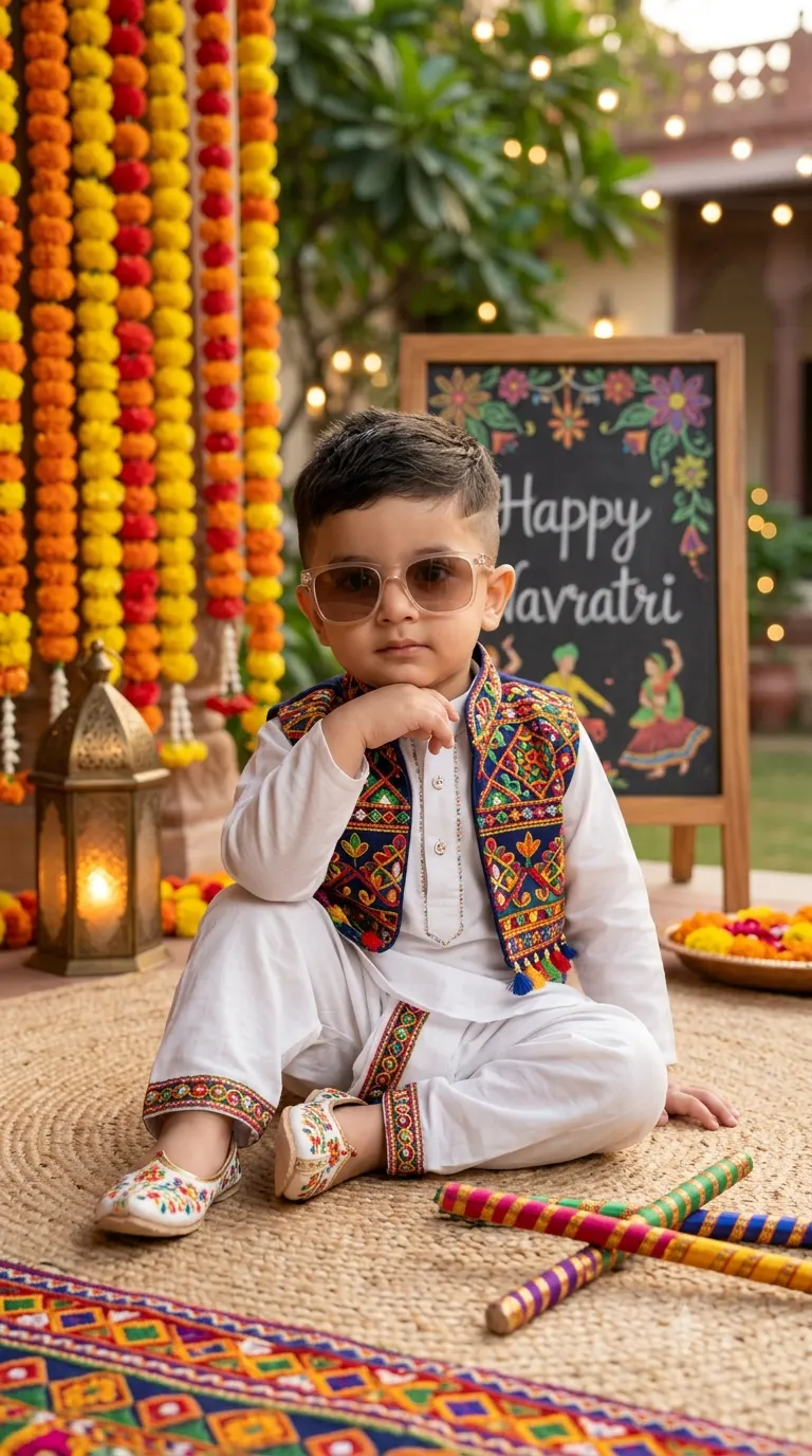 Navratri Photo Prompt For Baby Boy