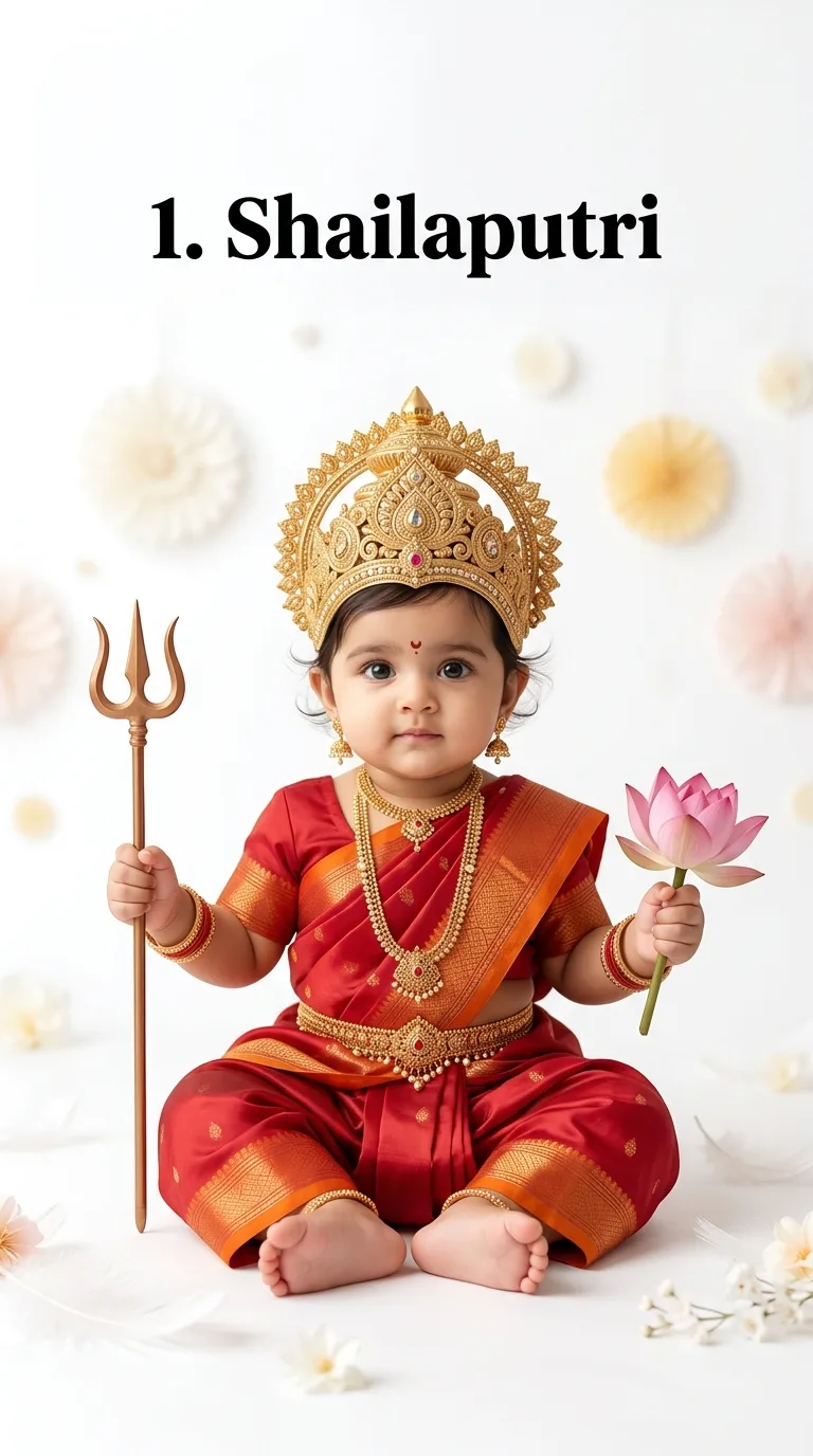 Navratri Prompt For Gemini Baby Girl